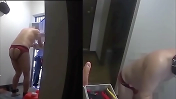 宅配露出＆蝋燭オナニー